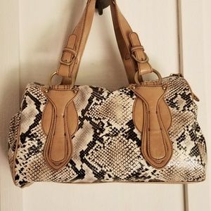 PLEASE READ DESCRIPTION  Faux snakeskin satchel